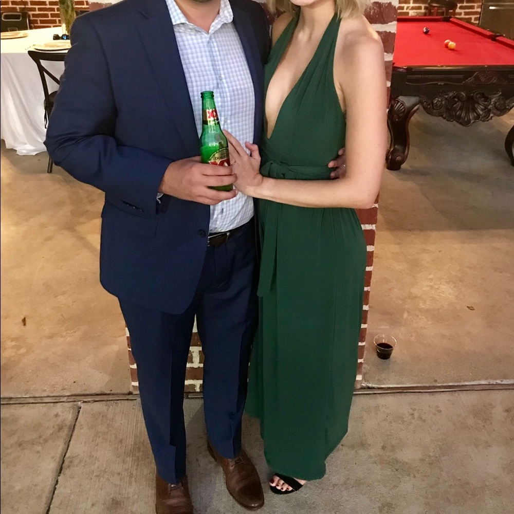 Green Halter Jumpsuit